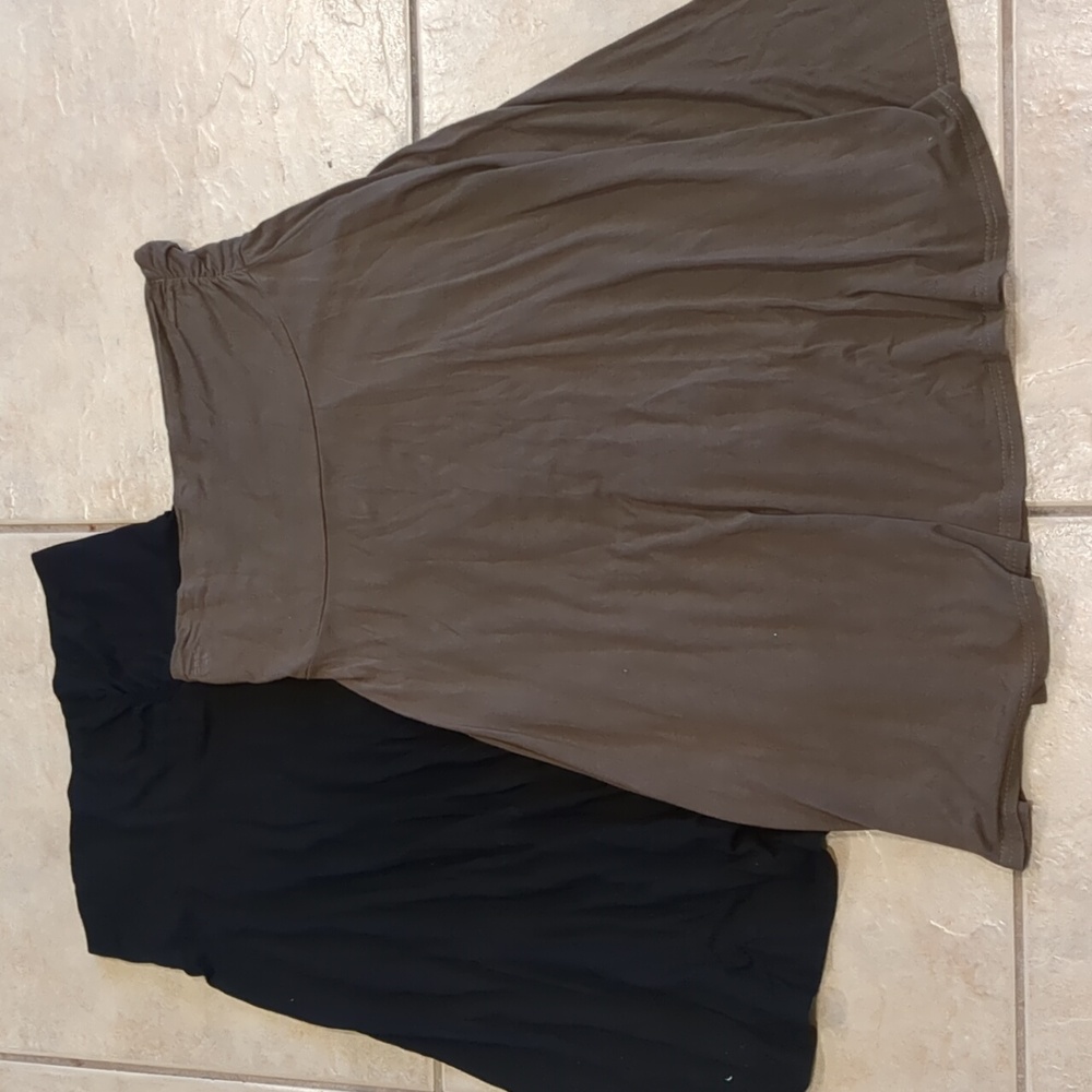 Women’s Midi Skirt — Black and Brown Comfortable Flare